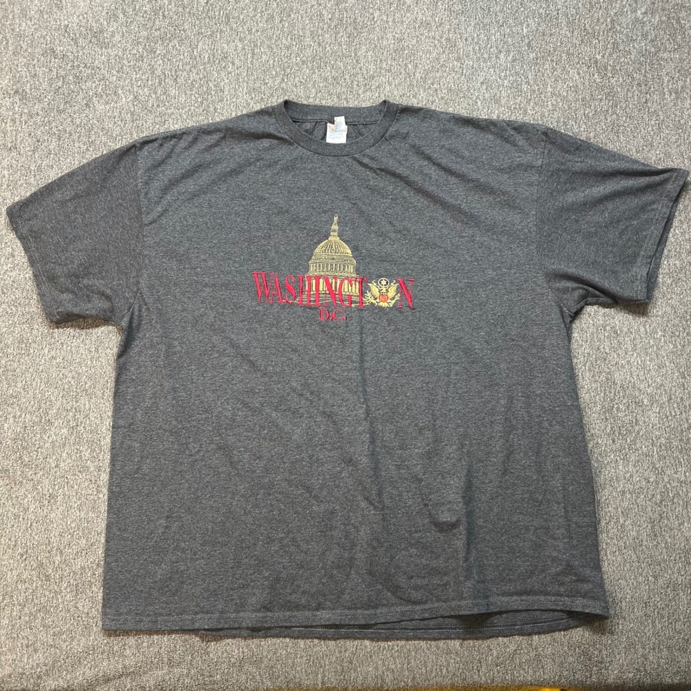 Delta Pro Weight Washington DC T-Shirt Mens 2XL Gray Capitol Souvenir Tee‎ 113